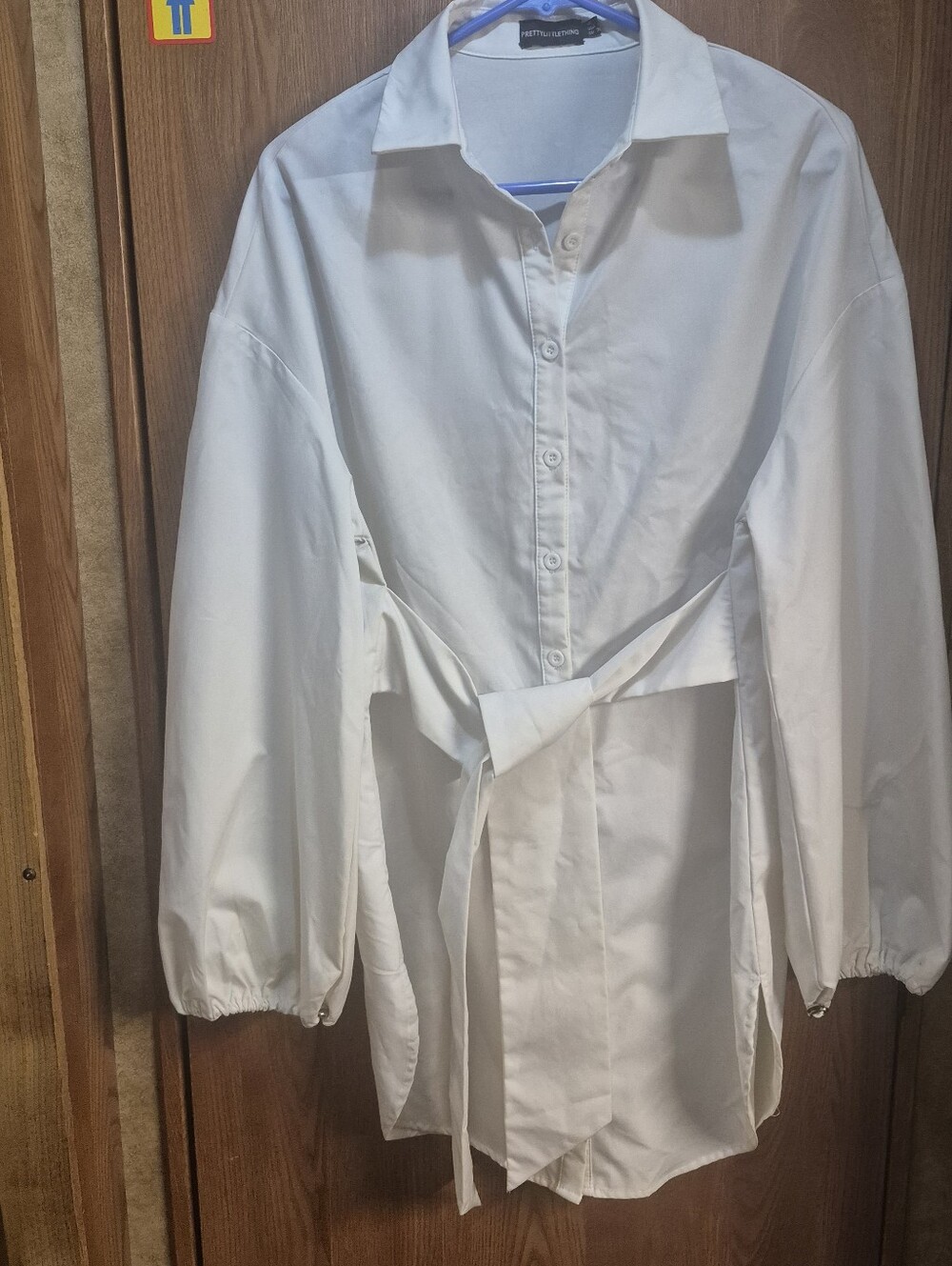 PrettyLittleThing Ivory Button-Front Top.  Box 40